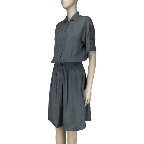 SAKS FIFTH AVENUE VTG Dark Academia Designer Professoral Retro Midi Dress‎ S - Picture 6 of 13